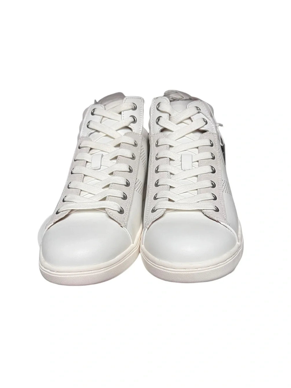 🌻Vionic Malcom High Top Sneakers White Leather Perforated Men's Size 8.5